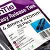 Easy Release Cable Ties 4.8 mm x 220 mm Releasable