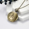 JewelryWe Stylish Pocket Watch Classic Retro Bronze Steampunk Fob Half