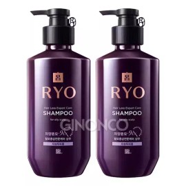 Ryeo 려 자양윤모 9ex 탈모증상전문케어 샴푸 지성두피용 400ml x2 기능성 케어 영양 보습 윤기 Rya Anti-Hair Loss Shampoo for Oily Scalp 400ml x2 Functional Care Nutrition Moisturizing Shine