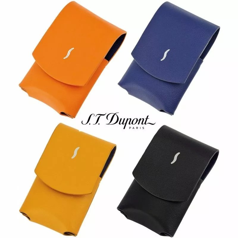 S.T. Dupont Leather Case Pouch For the Minijet Lighter, Yellow