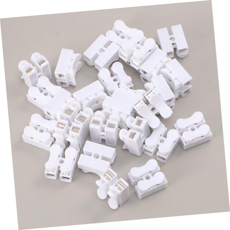 iplusmile 150 Pcs Spring Wire Connectors Gutter End Caps Lamp