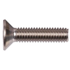 Socket Flat Countersunk Head Cap Screw, 1/4-28 x 3/8", Stainless Steel 18-8, Hex Socket (Quantity: 100) Fine Thread, 1/4 inch Hexagonal Allen Bolt, Length: 3/8 inch