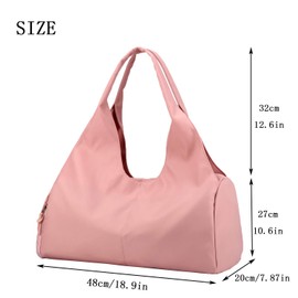 SIVENKE Sports Gym Bag Duffel Totes with Shoes Compartment and Wet Pocket for Women and Men, Pink