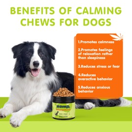 Bluelage Hemp Calming Chews for Dogs Anxiety Separation Anxiety Relief for Dogs Calming Treats Pet Calming Care Chews for Dogs Stress and Anti Anxiety Relief, Duck, 120 Count