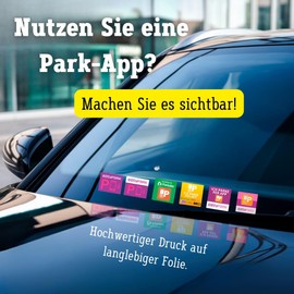 EASYPARK Easy Park Rear Glass Sticker - Parking Vignette Sticker Car Sticker (5.7 x 5.7 cm) for Windscreen | App Parking, Car Vignettes Interior Sticker | Made in Germany (5)