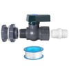 SEIWEI Regentonne Ablassventil Kit, 1" Regenfass-Zapfensatz mit Schottanschluss und Gewindeabdichtung