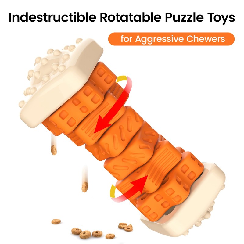 RUXAN Indestructible Dog Toy for Aggressive Chewers, Intelligence Dog Toy