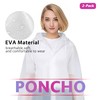 KOLARZONZA 2 PCS Reusable Rain Ponchos for Adults,2-Pack Semi Transparent