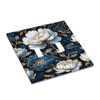 ROUGUI Blue And White Flowers Light Switch Covers Double Toggle