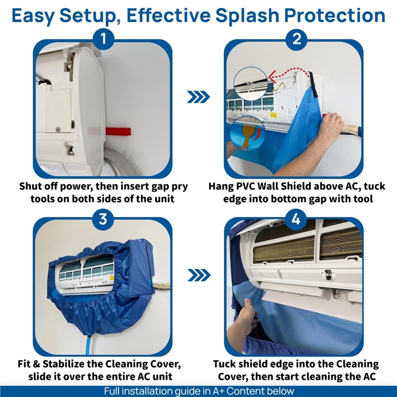 Mini Split Cleaning Kit, Fits 27" - 39" Long Indoor