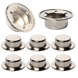 (8-Pack) Calvana Spring Steel Push On Pushnut Caps with Mechanical Zinc Plating - Permanent Washer Caps Fits 5/8” Axles for Hand Trucks, Rolling Bins, Lawn Wagons, Perfect Alternative for Cotter Pins