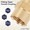 LTWFITTING Brass BSP Pipe Fitting 1/4-Inch Female BSPP Coupling Water