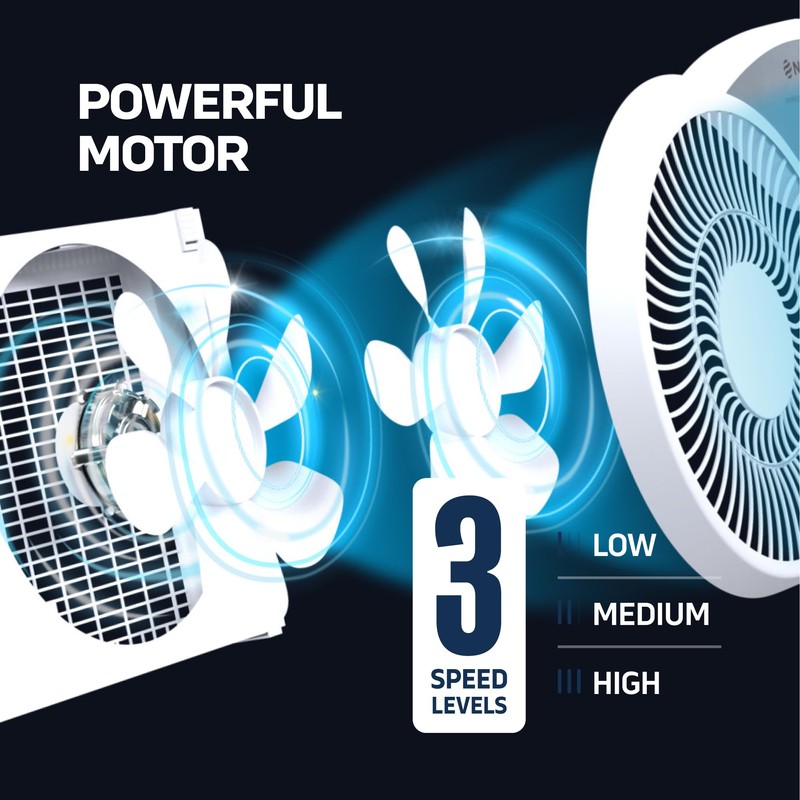 Nexair 9" Twin Window fan with Remote Control, 3 Speed