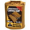 Small Heavy Duty Canvas Tarp 4x6 Feet 16oz Water-Resistant Canvas