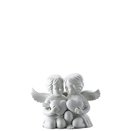 Angel Angel Couple with Heart Matte White