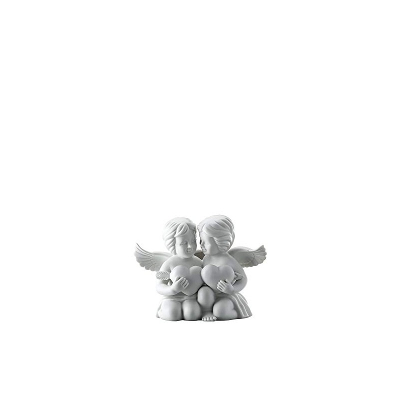 Angel Angel Couple with Heart Matte White