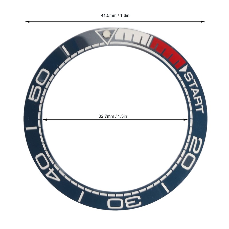 Ceramic Watch Bezel Ring Professional 41.5mm Watch Bezel Insert Replacement