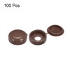 uxcell 100Pcs 5mm Hinged Screw Cover Caps Plastic Fold Screw