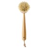 SUBEKYU Dish Brush with Handle, Natural Bamboo Dish Scrubber Brush,