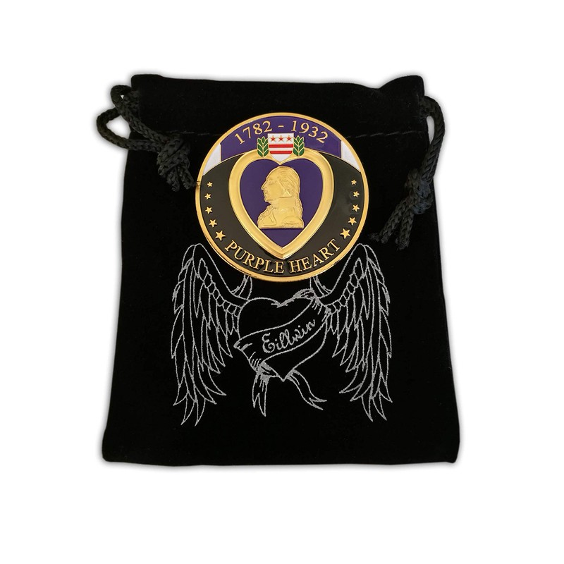 Eillwin Purple Heart Beautiful Collectable & Commemorative Noble Coin Present