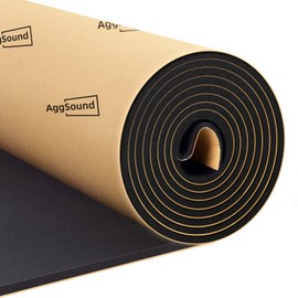 AggSound 157mil 36sqft Roll Pack Sound Deadener for Cars with Aluminum Foil Tape&Car Trim Removal Tool-Auto Closed Cell Foam Noise Deadening Material-Heat Shield Insulation Dampening Mat