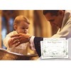 Baby Dedication Certificate, Gold Foil Greenery Certificates of Baby Christening