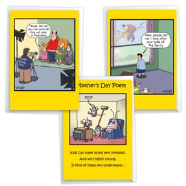 NobleWorks Assortment Pack of 3 Father's Day Greeting Cards with Envelopes (3 Designs, 1 Each), For Women, Whyatt's Wise Women VC8507FDG-C1x3