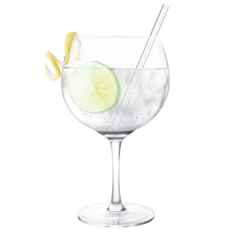 Final Touch Reusable Glass Cocktail Straws (6") (FTA7321)