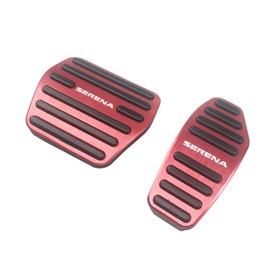 LEXLEYS Nissan New Serena C27 Series (Including e-Power), Aluminum Pedal, Axle, Brake Cover, Anti-Slip, Rubber E-power Custom Dress Up Parts (Red)
