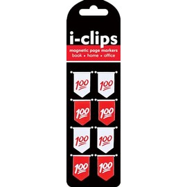 100% i-Clips Magnetic Page Markers (Set of 8 Magnetic Bookmarks)