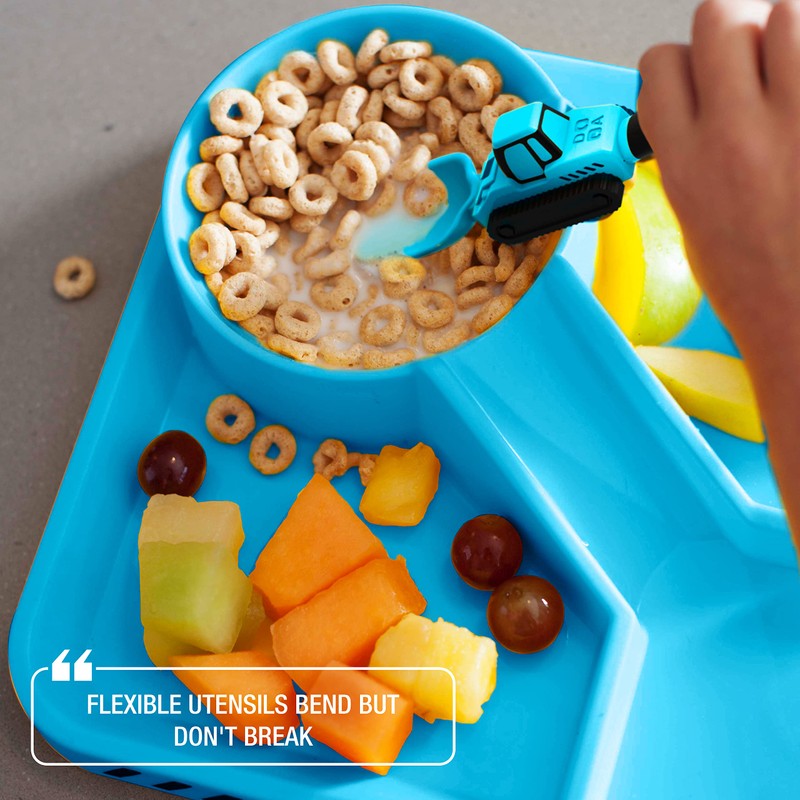 Dinneractive Utensil Set for Kids – Construction Themed Toddler Forks