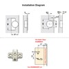 LOOTICH 105 Degree Inset Hinges 35 mm for Kitchen Cabinet