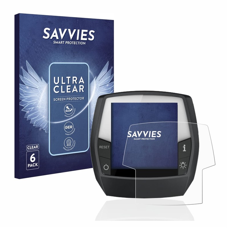 Savvies 6 Stück Schutzfolie für Bosch Intuvia Performance Line Displayschutz-Folie