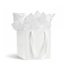 Aosric White Square Gift Bags with Tissue Paper, 4 Pack