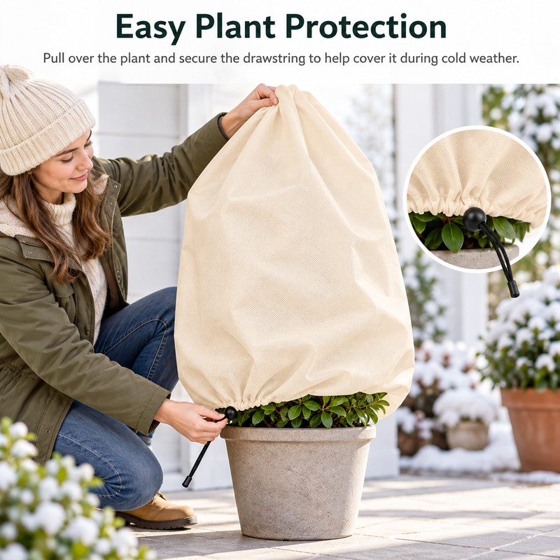 Winter Plant Cover Bag for Trees & Shrubs – Non-Woven