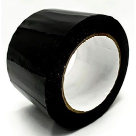Black Carton Sealing Tape, Black Packing Tape, Black Moving Tape 3" inch x 110 Yard,2.0 mil Thick,Heavy Duty Colored Shipping Storage Tape for Carton Sealing,Packaging and Moving (1 Roll)