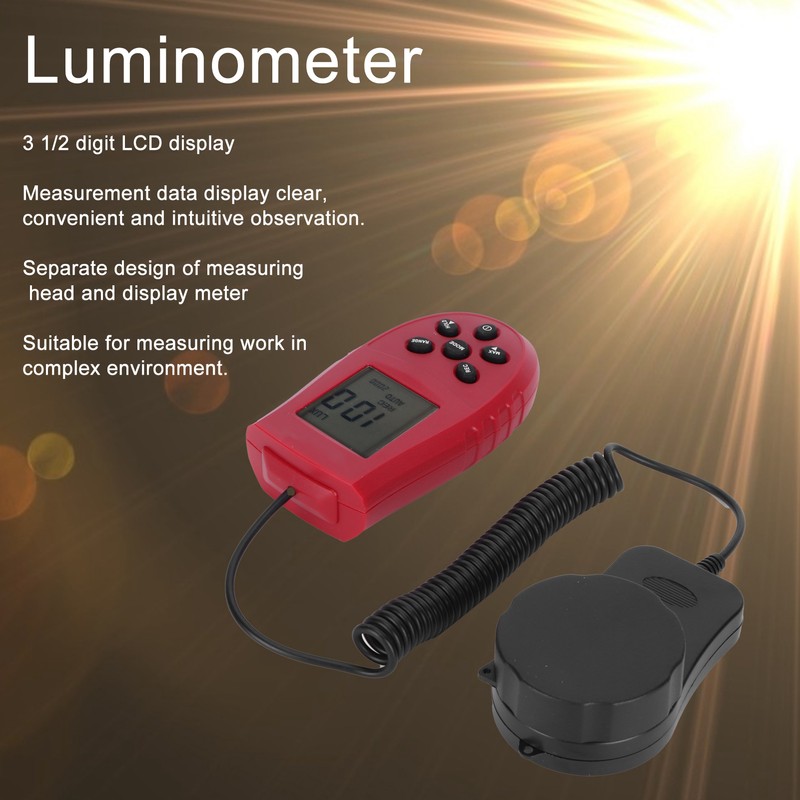 HS1010A Handheld LCD Luminometer Digital Photometer Luxmeter Light Meter Illuminance