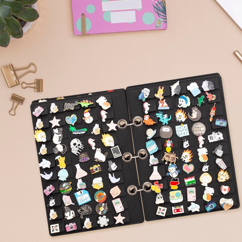 PACMAXI Pin Display Book - Flip-Page Enamel Pin Collection with