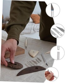 Operitacx 6 Sätze Schnitz Messer Set Schnitzer Anspitzer Kreis Gravieren Oszillieren Ausrüstung Schwingen Tragbar Anfänger Zimmerei Bausätze Basteln Zweck Silver Griff Aus Aluminiumlegierung