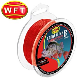 WFT TF8 Perch Red 150 m - Bass Line for Spin Fishing, Braided Fishing Line for Bass Fishing, Line for Perch, Diameter/Load Capacity: 0.08 mm/5 kg Load Capacity