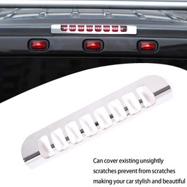 Lcojicep Car Brake Light Trim Compatible with Hummer H2 2003-2009, high Mount Third Brake Light Trim Patch, Tail Light Third Brake Light Aluminum Alloy Patch (Bright Silver)