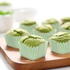 Whaline 500Pcs Sage Green Mini Square Cupcake Liners Disposable Paper