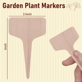 VGOODALL 120pcs Garden Labels, Garden Signs for Outside Waterproof, Plastic T-Type Plant Labels, Garden Plant Markers, Plant Name Tags (4”x 2.4”)
