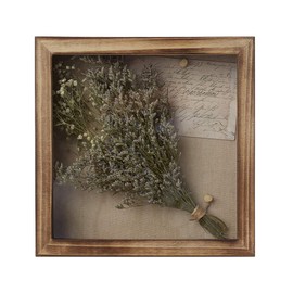 Freezing point Shadow Box Frame 10x10 Shadow Box Display Case with Linen Back Memorabilia Awards Medals Bouquet Photos Badge Memory Box Carbonized