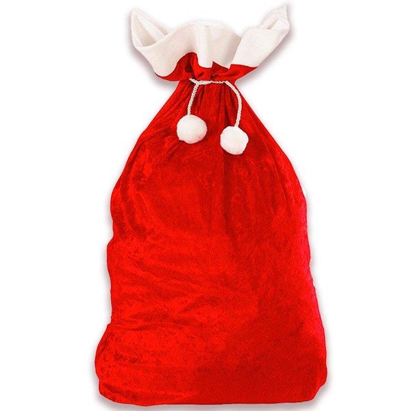 Jonami Christmas Sack, XXL Santa Sack, Santa Sack, Gift Sack, Santa Sack for Gifts, Red and White (70 x 110 cm)