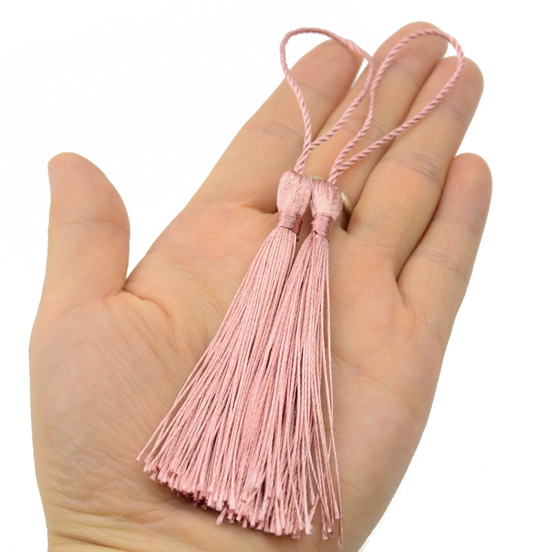 Makhry 100pcs 13cm/5 Inch Silky Floss Bookmark Tassels with 2-Inch