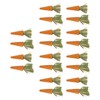 20pcs Carrot Shaped Hamster Toy Teeth Grinding Decorative Crude Fiber