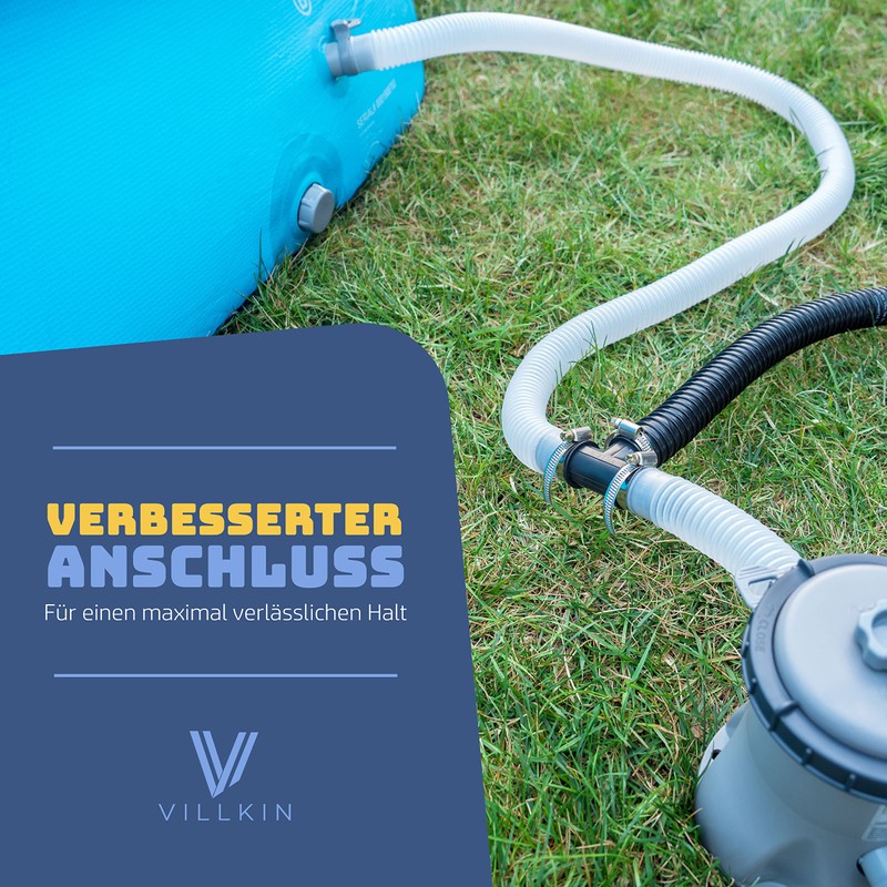 Villkin T-Hose Connector with 3 x Hose Clamps for the