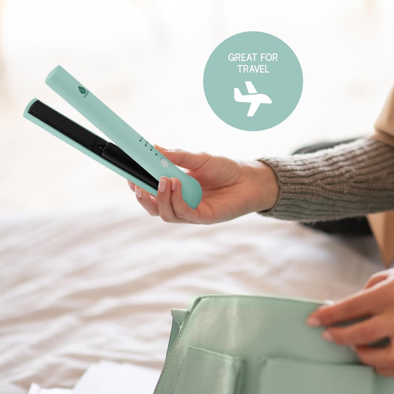 PURSONIC Cordless Hair Straightener – USB Rechargeable, Ceramic Plates, 3