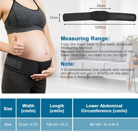 AUYAO Stützgurt Schwangerschaft Verstellbarer Bauchband Schwangerschaft Stützend Elastischer Stützgürtel Bauchgurt Schwangere Atmungsaktiv Schwangerschaftsgürtel Bauchgurt Stützt Taille Rücken Bauch